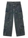 Five Cm Cargo-pocket Panelled Jeans In Blue