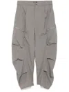 Five Cm Schmal Zulaufende Cargohose In Grau