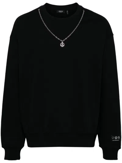 Five Cm Chain Detail Sweatshirt In Schwarz