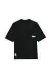 Five Cm T-shirt Mit Kariertem Einsatz In Black