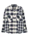 Five Cm Checked Shirt In Blue