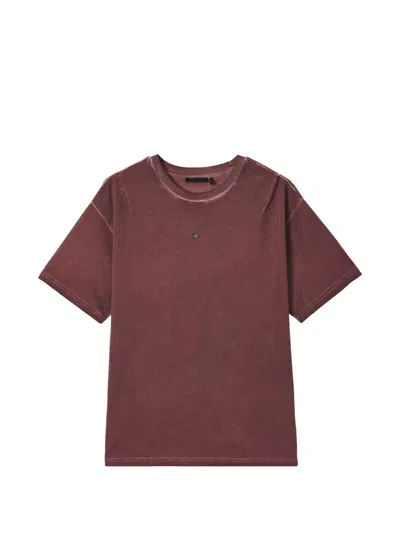 Five Cm Chest-appliqué T-shirt In Brown