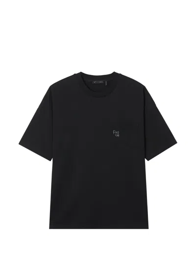 Five Cm Chest-pocket T-shirt In Black