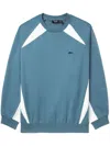 Five Cm Colour-block Crew-neck Sweatshirt In Blue