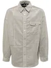 Five Cm Corduroy Shirt In Blue