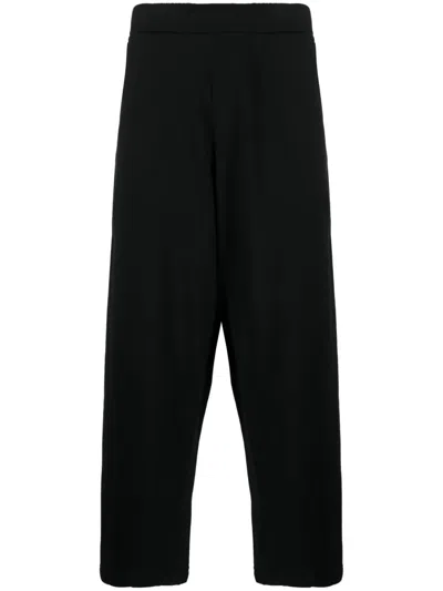 Five Cm Cotton Track Trousers In Black