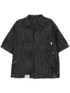 Five Cm Denim Short- Sleeves Shirt In Schwarz