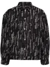 Five Cm Distressed Button-up Denim Jacket In Black