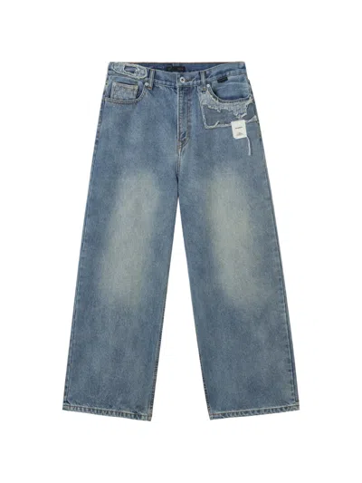 Five Cm Distressed Jeans In Blue