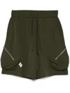 Five Cm Cargo-shorts Mit Kordelzug In Grün