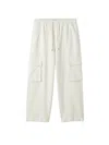 Five Cm Drawstring Cargo Trousers In Neutral