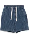 Five Cm Drawstring Denim Shorts In Blau