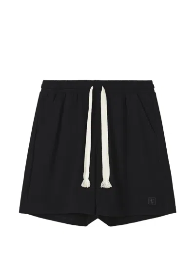 Five Cm Drawstring-detail Cotton Shorts In Black