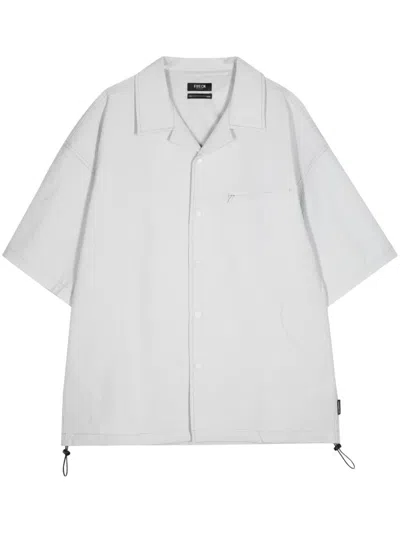 Five Cm Drawstring Short-sleeve Shirt In Grey