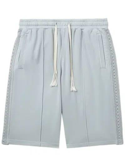 Five Cm Elasticated-waist Cotton Shorts In Blue
