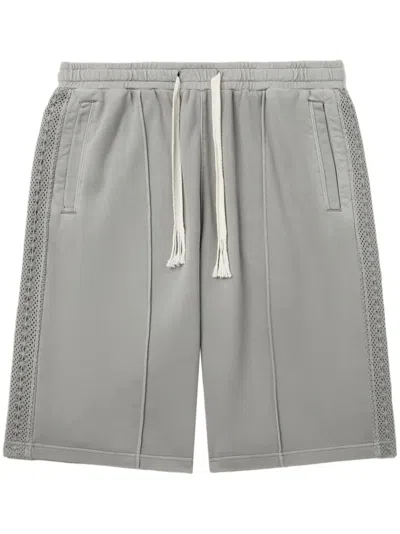 Five Cm Elasticated-waist Cotton Shorts In Grey