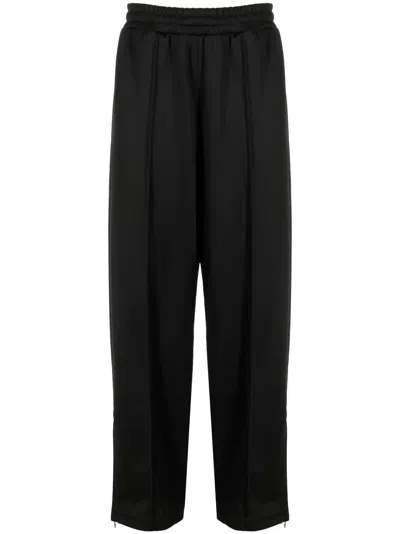 Five Cm Elasticated-waist Straight-leg Trousers In 黑色