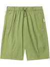 Five Cm Elasticated-waist Textured Shorts In Green