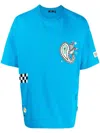 Five Cm Embroidered Cotton T-shirt In Blue