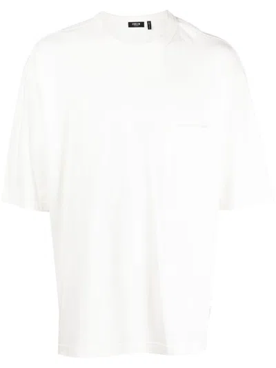 Five Cm Double-layer Cotton T-shirt In White