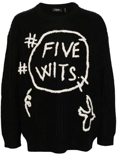 Five Cm Embroidered Logo Sweater In 黑色