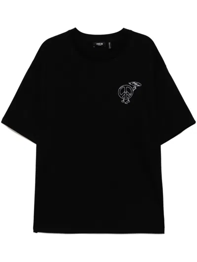 Five Cm Embroidered T-shirt In Schwarz