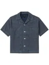 Five Cm Geometric-print Cotton Shirt In Blue