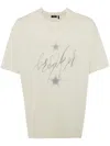Five Cm Glitter-detailing Graphic-print T-shirt In Green