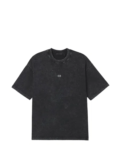 Five Cm Graphic-detail Crewneck Cotton T-shirt In Black