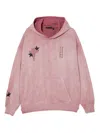 Five Cm Graphic-embroidered Hoodie In Pink