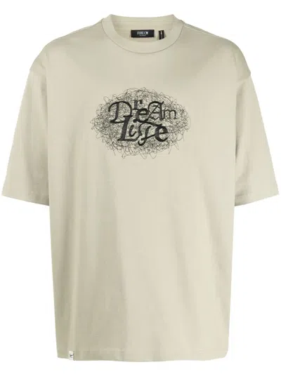 Five Cm Graphic-print Cotton T-shirt In 绿色