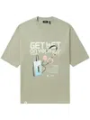 Five Cm Graphic-print Cotton T-shirt In Green