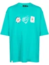 Five Cm Graphic-print Cotton T-shirt In Green