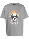 Five Cm Graphic-print Cotton T-shirt In Grey