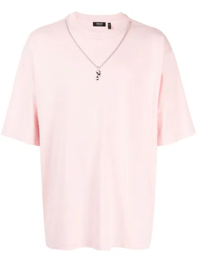 Five Cm Graphic-print Cotton T-shirt In Pink