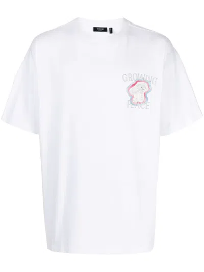 Five Cm T-shirt Mit Grafischem Print In Weiss