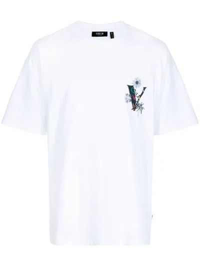 Five Cm Graphic-print Cotton T-shirt In White