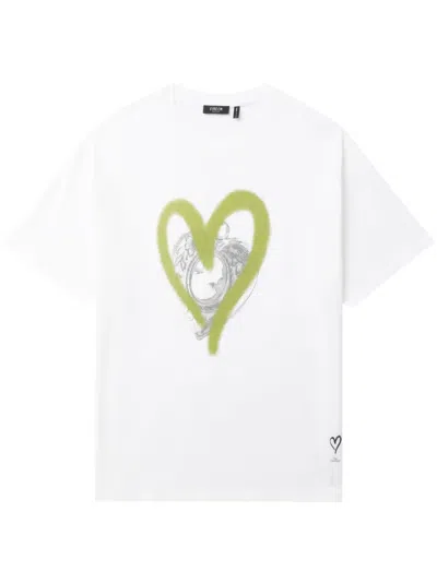 Five Cm Graphic-print Cotton T-shirt In White