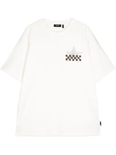 Five Cm Graphic-print Cotton T-shirt In White