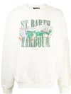 Five Cm Graphic-print Jersey-texture Sweatshirt In Weiss