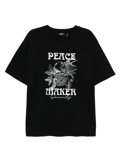 Five Cm Graphic-print T-shirt In Black