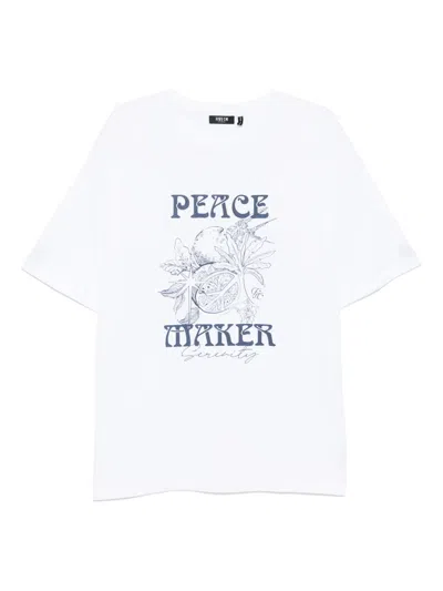 Five Cm Graphic-print T-shirt In White