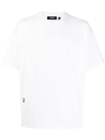 Five Cm Heart Peace-print Cotton T-shirt In 白色