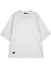 Five Cm Lace-panelled Cotton T-shirt In Blue