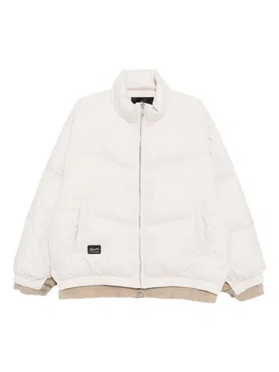 Five Cm Layered Down Jacket In White