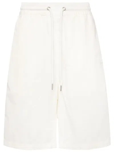 Five Cm Logo-embroidered Cotton Shorts In Neutrals