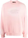 Five Cm Logo-embroidered Washed Cotton Sweatshirt In Rosa