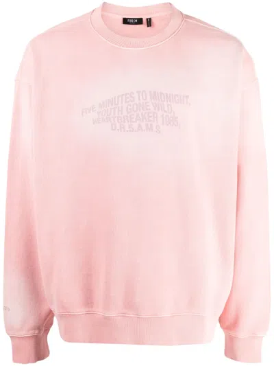Five Cm Logo-embroidered Washed Cotton Sweatshirt In Rosa