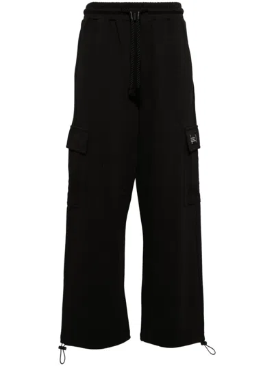 Five Cm Logo-patch Cargo Track Pants In Black