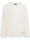 Five Cm Logo-patch Crew-neck Jumper In White